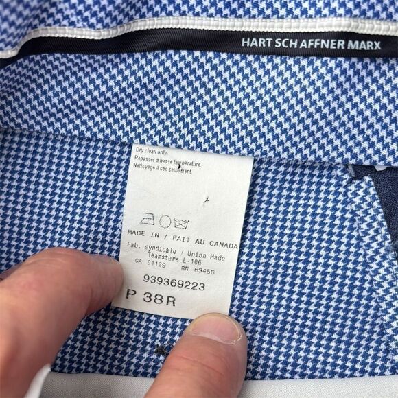 Hart Schaffner Marx Men's Blue Dress Pants Size 38 Business Trousers - Picture 5 of 6